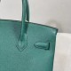 HERMES Birkin 30 Malachite Togo Gold-tone Hardware