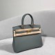 HERMES Birkin 30 Vert amande Togo Gold-tone Hardware