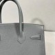 HERMES Birkin 30 Vert amande Togo Gold-tone Hardware