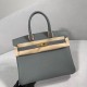 HERMES Birkin 30 Vert amande Togo Gold-tone Hardware