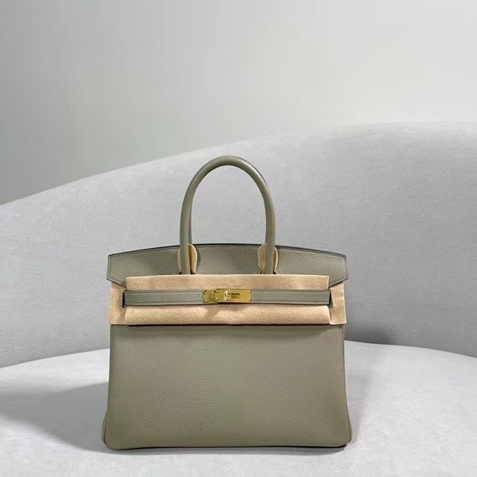 HERMES Birkin 30 Sauge Togo Gold-tone Hardware