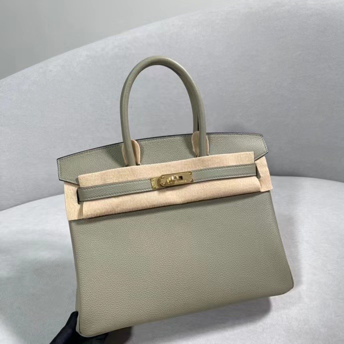 HERMES Birkin 30 Sauge Togo Gold-tone Hardware