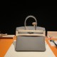 HERMES Birkin 30 Etain Togo Silver-tone Hardware