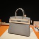 HERMES Birkin 30 Etain Togo Silver-tone Hardware