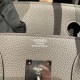 HERMES Birkin 30 Etain Togo Silver-tone Hardware