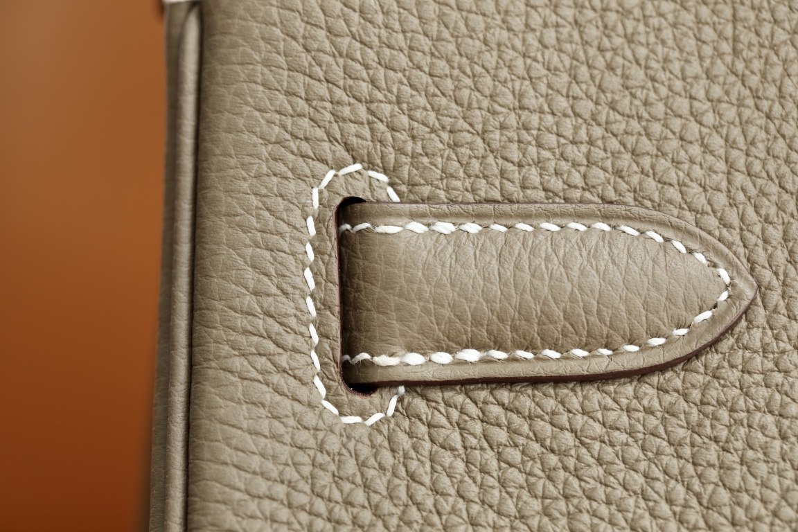 HERMES Birkin 30 Etoupe Togo Silver-tone Hardware