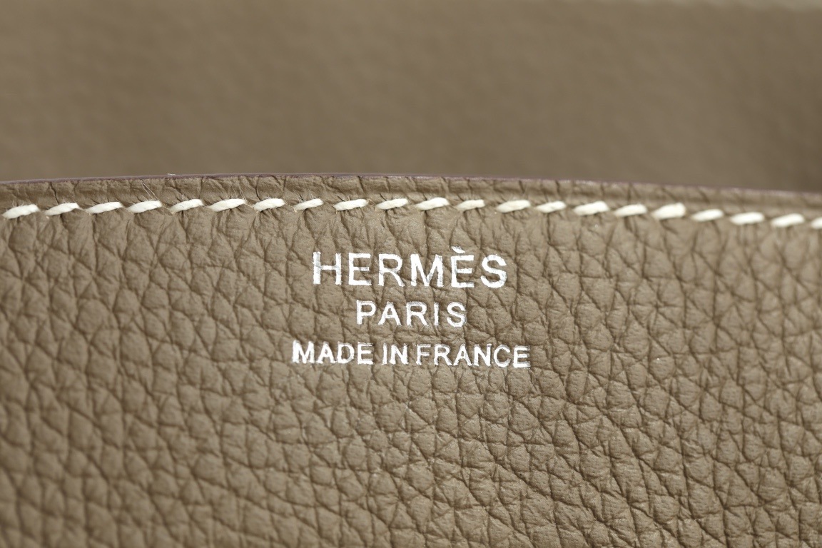 HERMES Birkin 30 Etoupe Togo Silver-tone Hardware