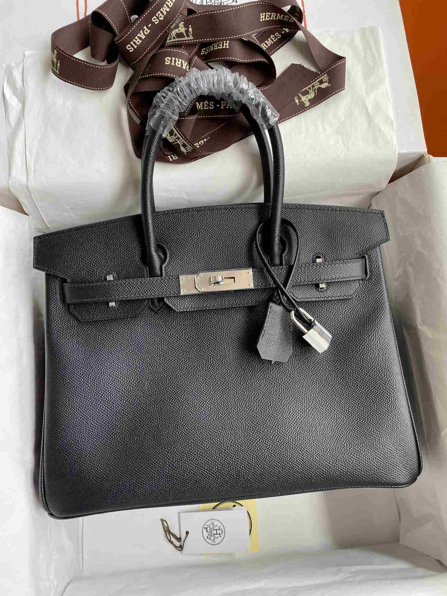 HERMES Birkin 30 Nior Epsom Silver-tone Hardware