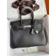 HERMES Birkin 30 Nior Epsom Silver-tone Hardware