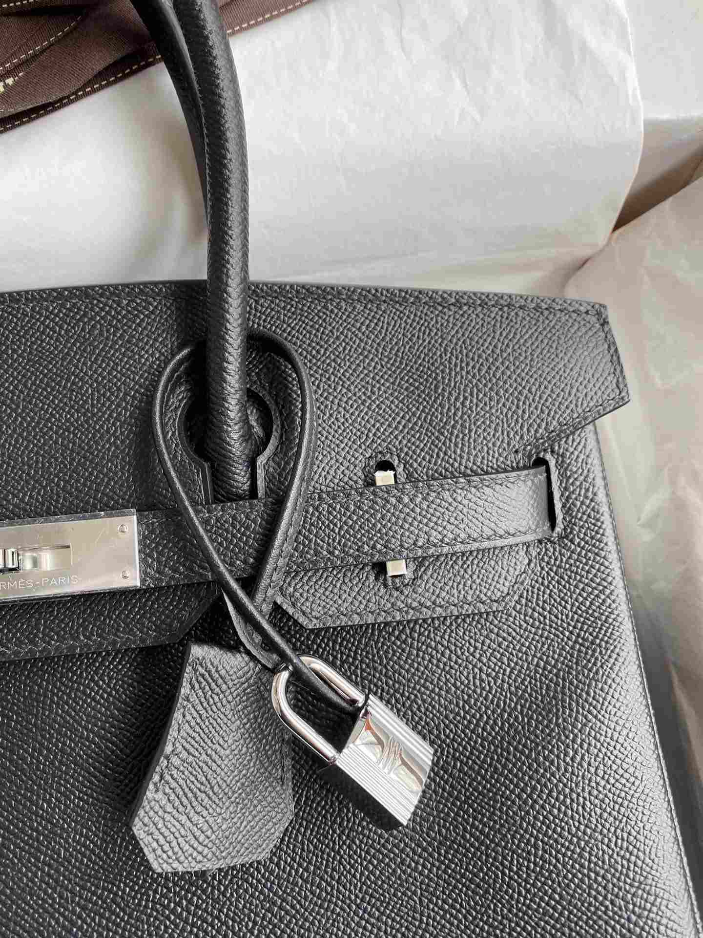 HERMES Birkin 30 Nior Epsom Silver-tone Hardware