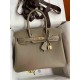 HERMES Birkin 30 Etoupe Epsom Gold-tone Hardware