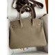 HERMES Birkin 30 Etoupe Epsom Gold-tone Hardware