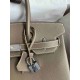 HERMES Birkin 30 Etoupe Epsom Silver-tone Hardware