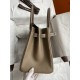 HERMES Birkin 30 Etoupe Epsom Silver-tone Hardware