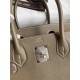 HERMES Birkin 30 Etoupe Epsom Silver-tone Hardware