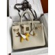 HERMES Birkin 30 Craie Epsom Gold-tone Hardware