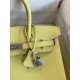 HERMES Birkin 30 Lime Epsom Silver-tone Hardware