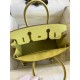 HERMES Birkin 30 Lime Epsom Silver-tone Hardware