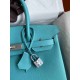 HERMES Birkin 30 Blue Paon Epsom Silver-tone Hardware