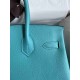 HERMES Birkin 30 Blue Paon Epsom Silver-tone Hardware