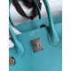 HERMES Birkin 30 Blue Paon Epsom Silver-tone Hardware