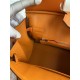 HERMES Birkin 30 Orange Epsom Silver-tone Hardware