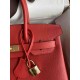 HERMES Birkin 30 Rouge De Corur Epsom Gold-tone Hardware