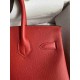 HERMES Birkin 30 Rouge De Corur Epsom Gold-tone Hardware