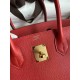 HERMES Birkin 30 Rouge De Corur Epsom Gold-tone Hardware