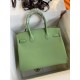 HERMES Birkin 30 Vert Criquet Epsom Gold-tone Hardware