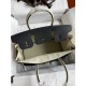 HERMES Birkin 30 Nior&Craie Epsom Silver-tone Hardware