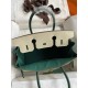 HERMES Birkin 30 Craie&Malachite Epsom Gold-tone Hardware