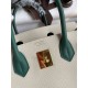 HERMES Birkin 30 Craie&Malachite Epsom Gold-tone Hardware