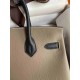 HERMES Birkin 30 Etoupe&Nior Epsom Silver-tone Hardware