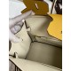 HERMES Birkin 30 Jaune Ambre&Craie Epsom Gold-tone Hardware