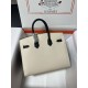 HERMES Birkin 30 Craie&Nior Epsom Silver-tone Hardware