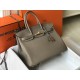 HERMES Birkin 35 Gris Tourterelle Togo Gold-tone Hardware