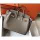 HERMES Birkin 35 Gris Tourterelle Togo Gold-tone Hardware