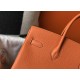 HERMES Birkin 35 Orange Togo Gold-tone Hardware