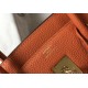 HERMES Birkin 35 Orange Togo Gold-tone Hardware