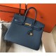 HERMES Birkin 35 Blue Agate Togo Gold-tone Hardware