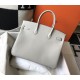 HERMES Birkin 35 Gris Perle Togo Gold-tone Hardware