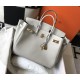 HERMES Birkin 35 Gris Perle Togo Gold-tone Hardware