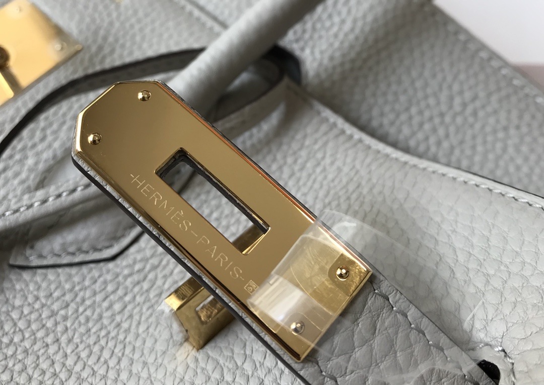 HERMES Birkin 35 Gris Perle Togo Gold-tone Hardware