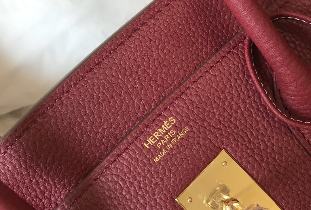 HERMES Birkin 35 Bordeaux Togo Gold-tone Hardware