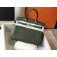 HERMES Birkin 35 Vert Criquet Togo Gold-tone Hardware