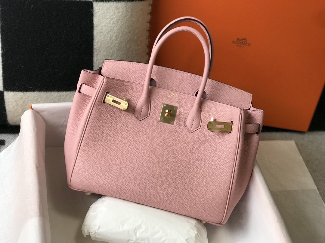 HERMES Birkin 35 Rose Confetti Togo Gold-tone Hardware