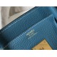 HERMES Birkin 35 Bleu Jean Togo Gold-tone Hardware