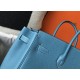 HERMES Birkin 35 Bleu Jean Togo Gold-tone Hardware