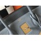 HERMES Birkin 35 Bleu Lin Togo Gold-tone Hardware